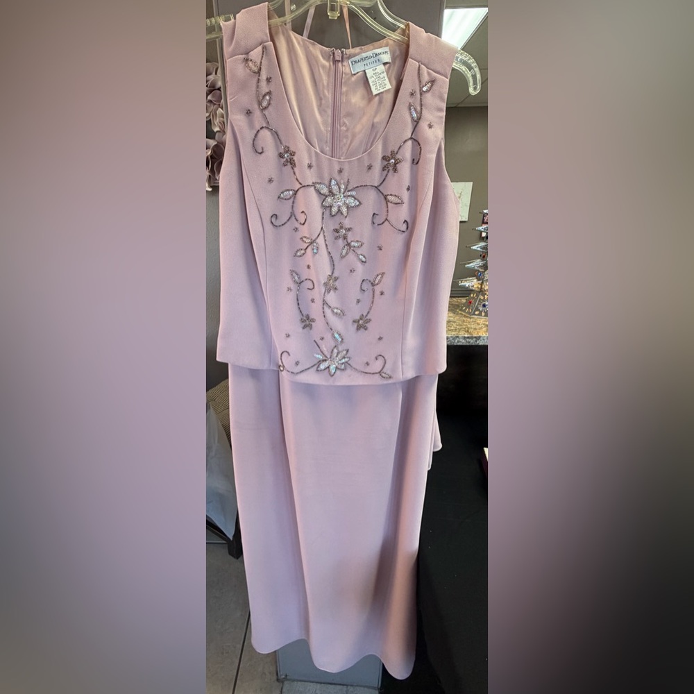 Elegant Embellished Lavender Dress